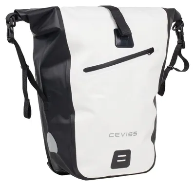 Produktbild von Fahrradtasche Packtasche 25 L Gepäckträgertasche Wasserdicht Schnellverschluss weiß/schwarz