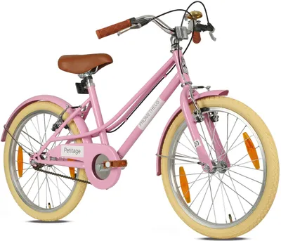 Image de Vélo pour enfant rétro, 20 pouces, pour filles, couleur rose