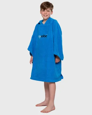 Produktbild von DRYROBE Handtuchmantel Bio KIDS Blau 5-9