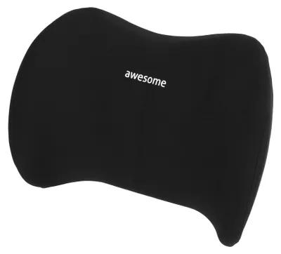 Lendenkissen Memory-Schaum, ergonomisch, 29x43x10,5 cm, Schwarz