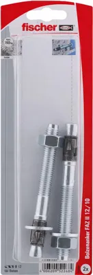 Obrázok produktu pre fischer FAZ II 12/10 K kotviaci skrutka SB karta s 2 kusmi, 1 ks.