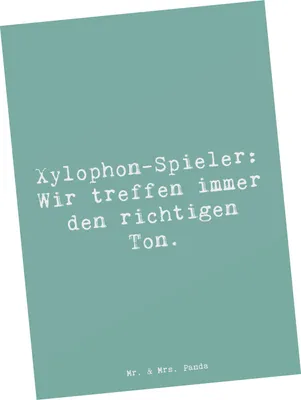Produktbild von Mr. & Mrs. Panda bildkarte Spruch Xylophon Melodie - Meeresbrise - Geschenk, Kunstkarten, Musikalische Früherziehung, Lernen, Instrument, Ansichtskarten, Postkarten