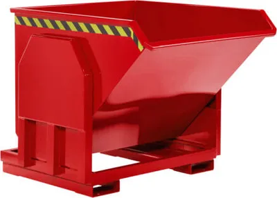 Produktbild von Muldenkippbehälter - 800 l Volumen - Traglast 3.000 kg - Abrollsystem - feuerrot
