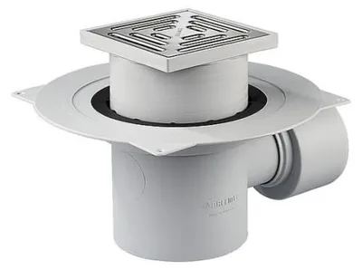 Obrázek produktu pro Podlahový odtok Dallmer 57 KE DN70/DN100, 150 × 150 mm