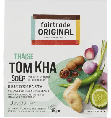 Image de Soupe Tom Kha thaïlandaise originale Fairtrade 70g – Soupe aromatique à la noix de coco