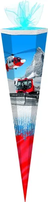 Produktbild von Schultüte / Zuckertüte / 85cm / eckig / "Pisten-Team"