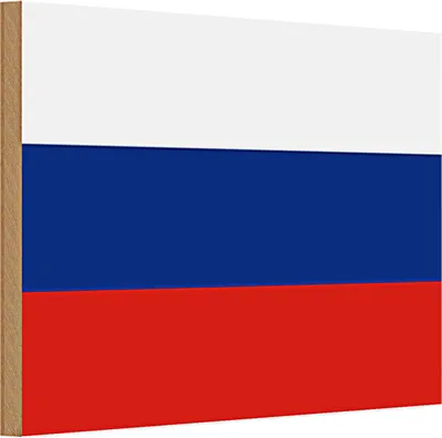 Produktbild von Holzschild Flagge Russland 30x20cm Flag of Russia