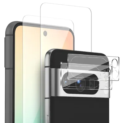 Produktbild von 2x Display + Kamera Glas für Google Pixel 8 Pro Displayschutz Kameraschutz Panzerfolie Displayglas Kameraglas 9H Schutzglas