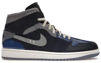 Image de Air Jordan 1 Mid SE Craft Obsidian French Blue Ashen Slate White - EU : 40