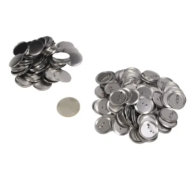 Zdjęcie produktu dla Zestaw okrągłych przypinek do odznak, zestawy metalowych guzików, zestaw do tworzenia odznak dla majsterkowiczów, zestaw odznak rzemieślniczych, zestaw metalowych guzików, części tylnych guzików
