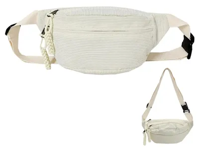 Imagen del producto de Bolso de hombro de pana con correa ajustable