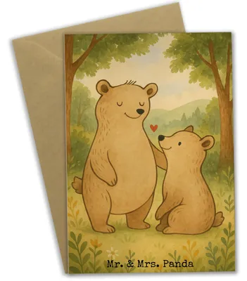 Produktbild von Mr. & Mrs. Panda valentinstagskarte Bär Großer Bruder Design - Weiß - Geschenk, hochzeitskarten, spruchkarte, Muttertag, Geschwister, einladungskarten, Bären, osterkarten
