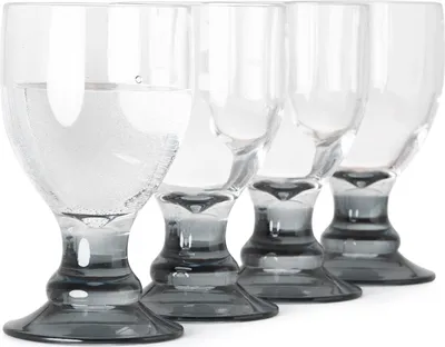 Image de 4 verres Bella gris smoke