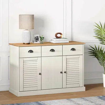 Image de vidaXL Sideboard avec tiroirs VIGO 113x40x75 cm Pin massif