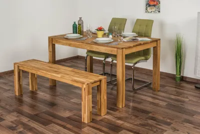 Produktbild von Esstisch Wooden Nature 114 Eiche massiv geölt - 140 x 90 cm (B x T)