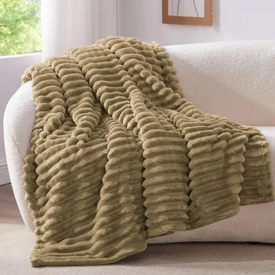 Produktbild von Flauschig Deko Decke für Sofa, Braun, 125x150