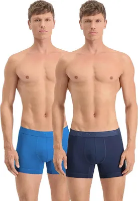 Produktbild von Puma Sport Boxershorts Mikrofaser 2er-Pack Unterwäsche Blau L atmungsaktiv