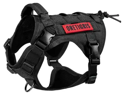 Obrázek produktu pro Taktické postroje pro psy, nastavitelné, proti tahání, velikost XS, černá barva