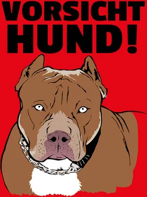 Produktbild von vianmo Holzschild 40x30 cm Vorsicht Hund