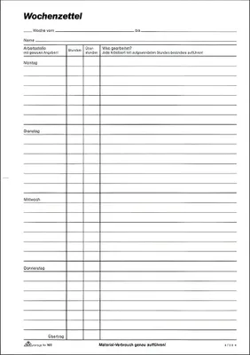 Produktbild von RNK Wochenlohnblock A4 100Bl 4002871016506