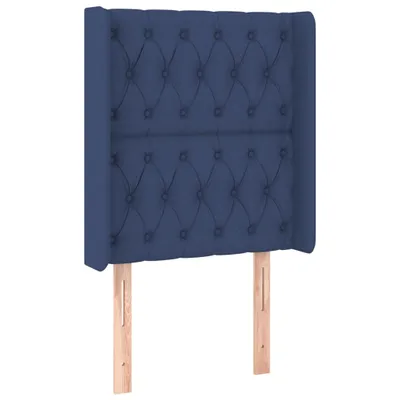 Produktbild von vidaXL Kopfteil mit Ohren Blau 83x16x118/128 cm Stoff