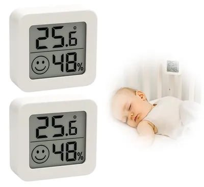 Productafbeelding van Digitale Thermometer Hygrometer Set van 2, Draadloos voor Binnengebruik