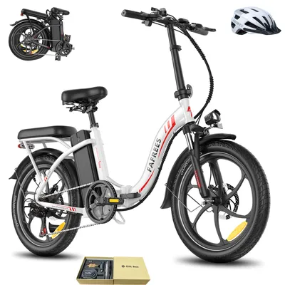 Produktbild von E-Bike Rostfreie Aluminiumlegierung 36 V 20 Ah 720 Wh City e bike 20 Zoll Wasserdicht IP54 bis zu 110 - 150 km mit 7 Gang, Weiß