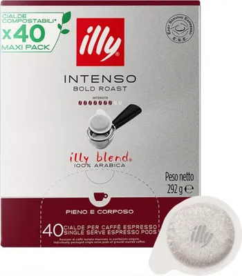 Produktbild von Illy Intenso, Kaffeepad, Espresso, 292 g, Medium-dark roast, Easy Serving Espresso pod (E.S.E.), 40 Tassen