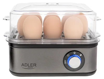 Produktbild von Adler AD 4486 GM Eierkocher für 1 bis 8 Eier, mit automatischer Abschaltung, Dunkelgrau