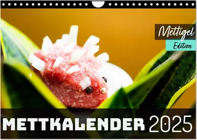 Produktbild von Mettkalender - Mettigel Edition (Wandkalender 2025 DIN A4 quer), CALVENDO Monatskalender