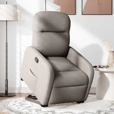 Produktbild von vidaXL Relaxsessel mit Aufstehhilfe Taupe Stoff