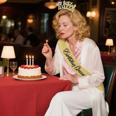 Produktbild von Set aus Krone und Schärpe zum 40. Geburtstag für Frauen, Tiara und Schärpe als Partydekoration und Geschenk