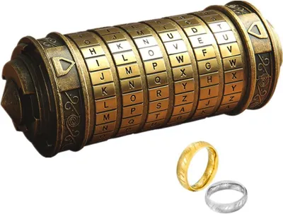 Produktbild von Da Vinci Code Replik 1/1 Kryptex, Da Vinci Code Mini Cryptex Rätsel Valentinstag Weihnachten Geburtstag Geschenke
