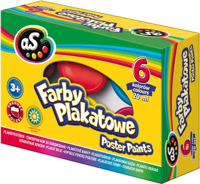 Produktbild von Plakatmalfarben auf Wasserbasis 6 Farben 20 ml