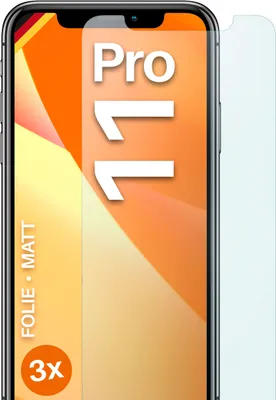 Produktbild von moex® 3x Schutzfolie kompatibel mit iPhone 11 Pro - Displayschutzfolie Anti Reflex Folie, Matt