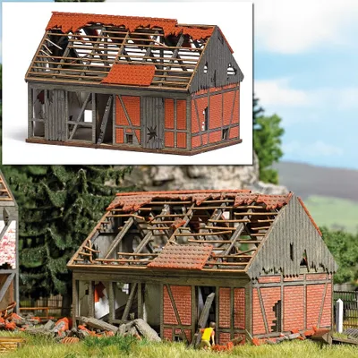 Image de Busch H0 1669 Écurie délabrée - NOUVEAU