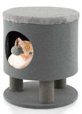 Produktbild von FANTASK 3 in 1 kleine Katzenmöbel, 40x40x47cm, 3 Sisal Katzenkratzbaum & Katzenh