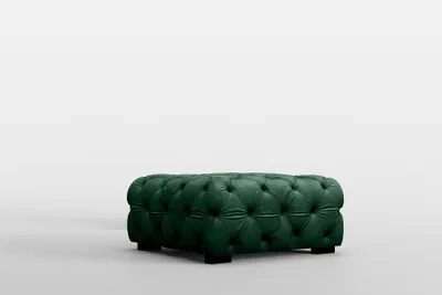 Produktbild von Polsterhocker Designerhocker Sitzhocker NATALIE in Stoff Riviera Grün