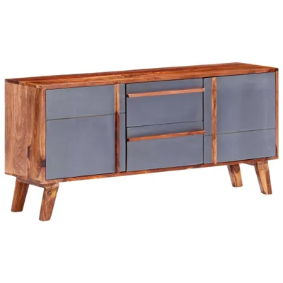 Produktbild von "Rabatt" Mehrzweckschrank/Vitrine/Sideboard - Modernes Design - Grau 120x30x55 cm Massivholz - Kommoden CC2216