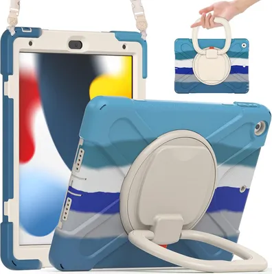 Image de Housse pour Samsung Galaxy Tab A 8.0" avec bandoulière Bleu