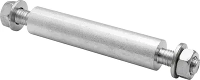 Produktbild von WAGNER Achsmaterial komplett Set - Ø 20 x 100 mm, für alle Räder mit Achsloch 20 mm, Stahl verzinkt - 13044300
