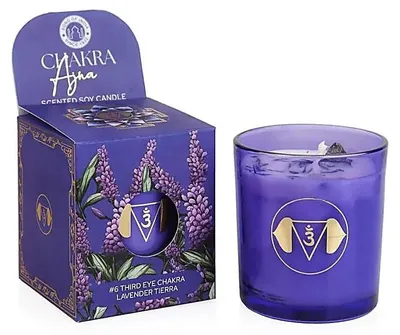Image de Bougie de soja parfumée Ajna Chakra Lavande Tierra - paquet de 2 pièces - 130g