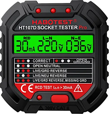 Zdjęcie produktu dla Tester gniazd elektrycznych Habotest