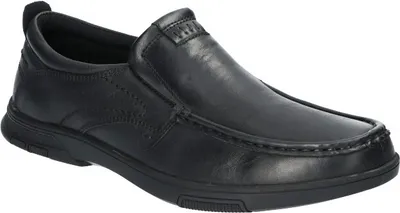 Produktbild von AMERICAN CLUB CY77 Elegant Herren Leder Schuhe, Solide Lederschuhe für Herren, Slip-On Modell, Casual, Lederschuhe, Schwarz 44
