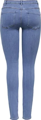 Image de Only Pantalon Jeans Femme OnlRain Skinny-Fit Regular-Waist Stretch Denim, Couleur:Bleu, Jeans/Pantalons Nouveau:S / 30L