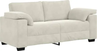 Produktbild von vidaXL Zweisitzer-Sofa Creme 180x77x82 cm Samt
