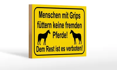Produktbild von Holzschild Hinweis 18x12cm keine fremden Pferde füttern