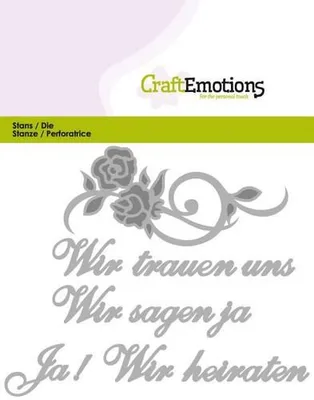 Produktbild von CraftEmotions Stanzschablone - Text Deutsch - Wir trauen uns