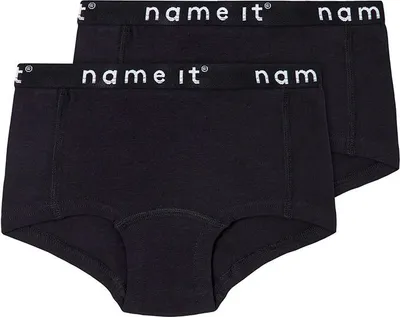 Produktbild von Name It Hipster Slip 2 Einheiten Schwarz 7-8 Years Mädchen Schwarz 7-8 Years