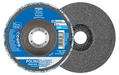 Produktbild von Pferd Schleifrad Polinox Disc PNER-MW 125-C fein Bohrung 22,2mm - 44690723